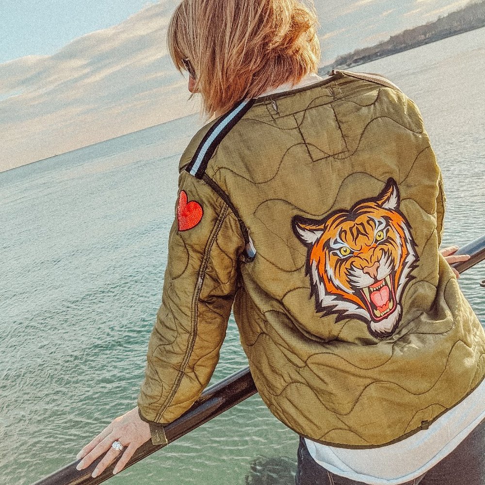 Upcycled army field jacket - Picture 4 of 6
